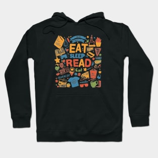 Fellow Friends - Reading, Gifts for Book Lovers, Eat Sleep Read Hoodie